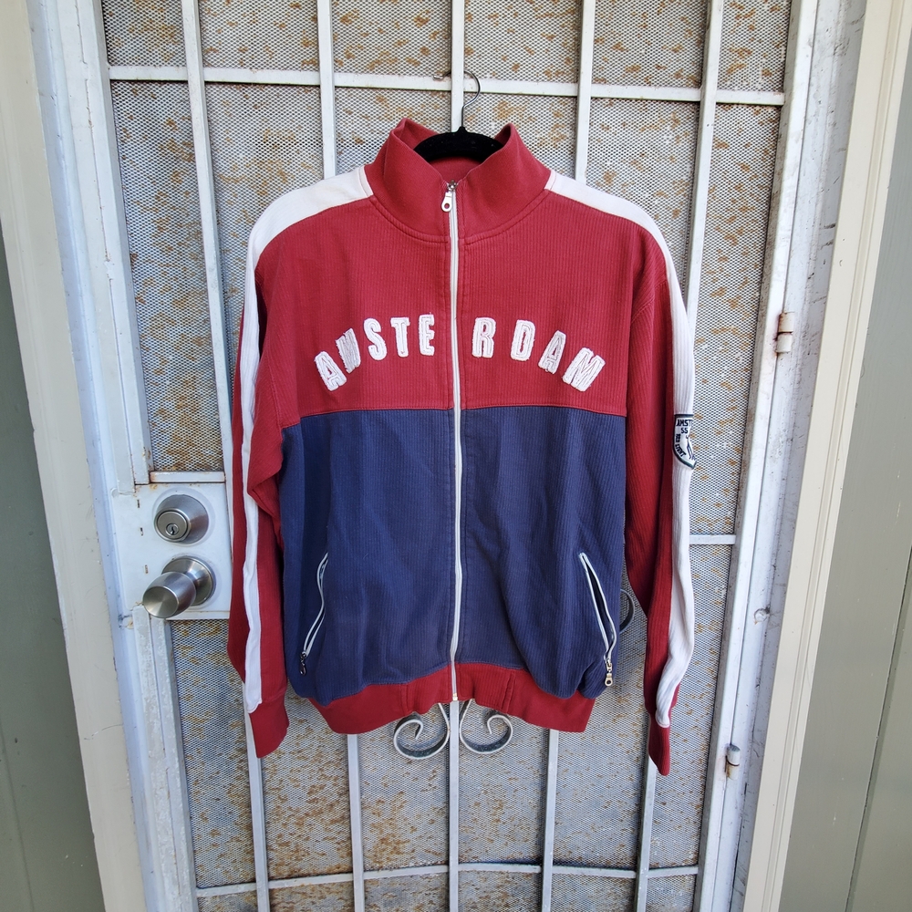 Vintage Point Zero Amsterdam Red Light District Track Suit Zip-up Jacket Size M